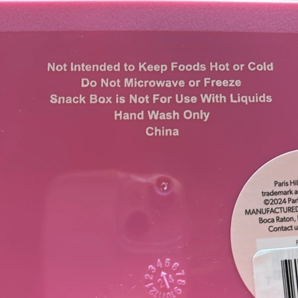 Paris Hilton Light Pink Version Bento Snack Box Lunchbox & Gift With Purchase - Picture 7 of 12